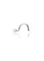 Kolczyk do nostrila "Crystal curve" - tytanowy pigmej z cyrkonią 6mm