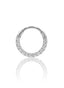 Kolczyk do ucha lub nosa "Sparkline" - tytanowy clicker (7mm) z cyrkoniami