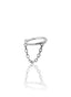 Kolczyk do ucha "Orbit chain" - tytanowy clicker z łańcuszkiem 10mm