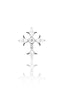 Kolczyk do ucha "Celestial cross" - tytanowy labret w kształcie krzyża z cyrkoniami