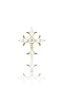 Kolczyk do ucha "Celestial cross" - złoty tytanowy labret w kształcie krzyża z cyrkoniami