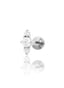 Kolczyk do ucha "Three wishes" - tytanowy labret z cyrkoniami
