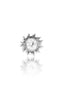 Kolczyk do ucha "Solar flare" - tytanowy labret w kształcie słońca z cyrkonią
