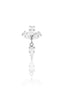 Kolczyk do ucha "Crystal cascade" -  tytanowy labret z  cyrkoniami