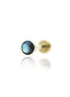 Kolczyk do ucha "1 stone labradorite" -  złoty tytanowy labret z labradorytem