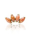 Kolczyk do ucha "4 stone sandstone" – złoty tytanowy labret z goldstone