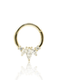Kolczyk do ucha lub nosa "Golden Marquise Crown" - 14K złoty clicker z cyrkoniami