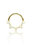 Kolczyk do ucha lub nosa "Golden Opal Crown" - 14K złoty clicker z opalami