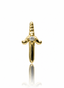 Kolczyk do ucha "Golden dagger" - 14K złoty labret w kształcie miecza