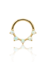 Kolczyk do ucha lub nosa "Golden Opal Crown" - 14K złoty clicker z opalami