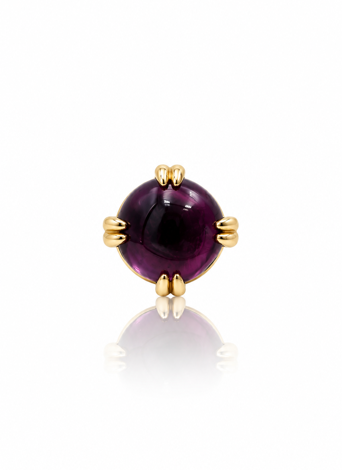 Kolczyk do ucha "Amethyst Orb" - nakrętka 14K z ametystem