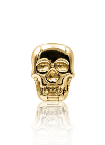 Kolczyk do ucha "Golden Relic" - nakrętka 14K w kształcie czaszki