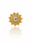 Kolczyk do ucha "Golden Mandala" - nakrętka 14K w kształcie słońca z cyrkonią