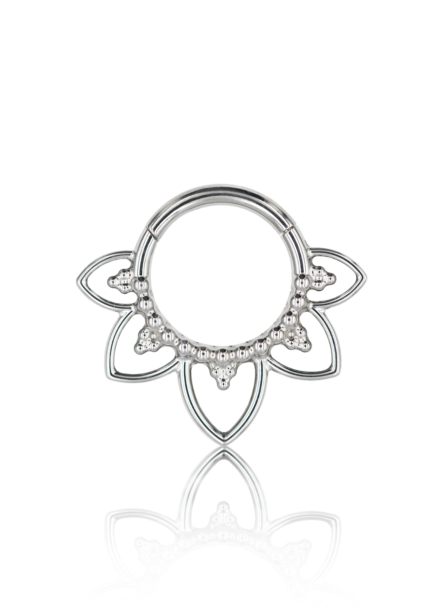 Kolczyk do ucha "Lotus" - tytanowy clicker