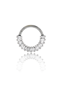 "Crystal" earring - titanium clicker with cubic zirconia