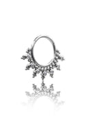 Kolczyk do ucha "Tiara" - tytanowy clicker z cyrkoniami