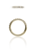Earring "Gold ice" - 14K gold clicker with cubic zirconia