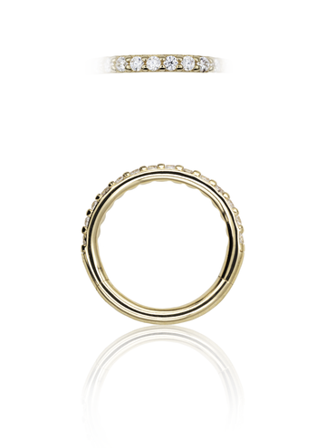 Kolczyk do ucha "Gold ice" - 14K złoty clicker z cyrkoniami