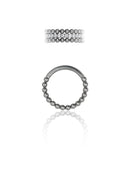 "Crown" earring - titanium clicker with cubic zirconia