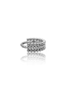 "Crown" earring - titanium clicker with cubic zirconia