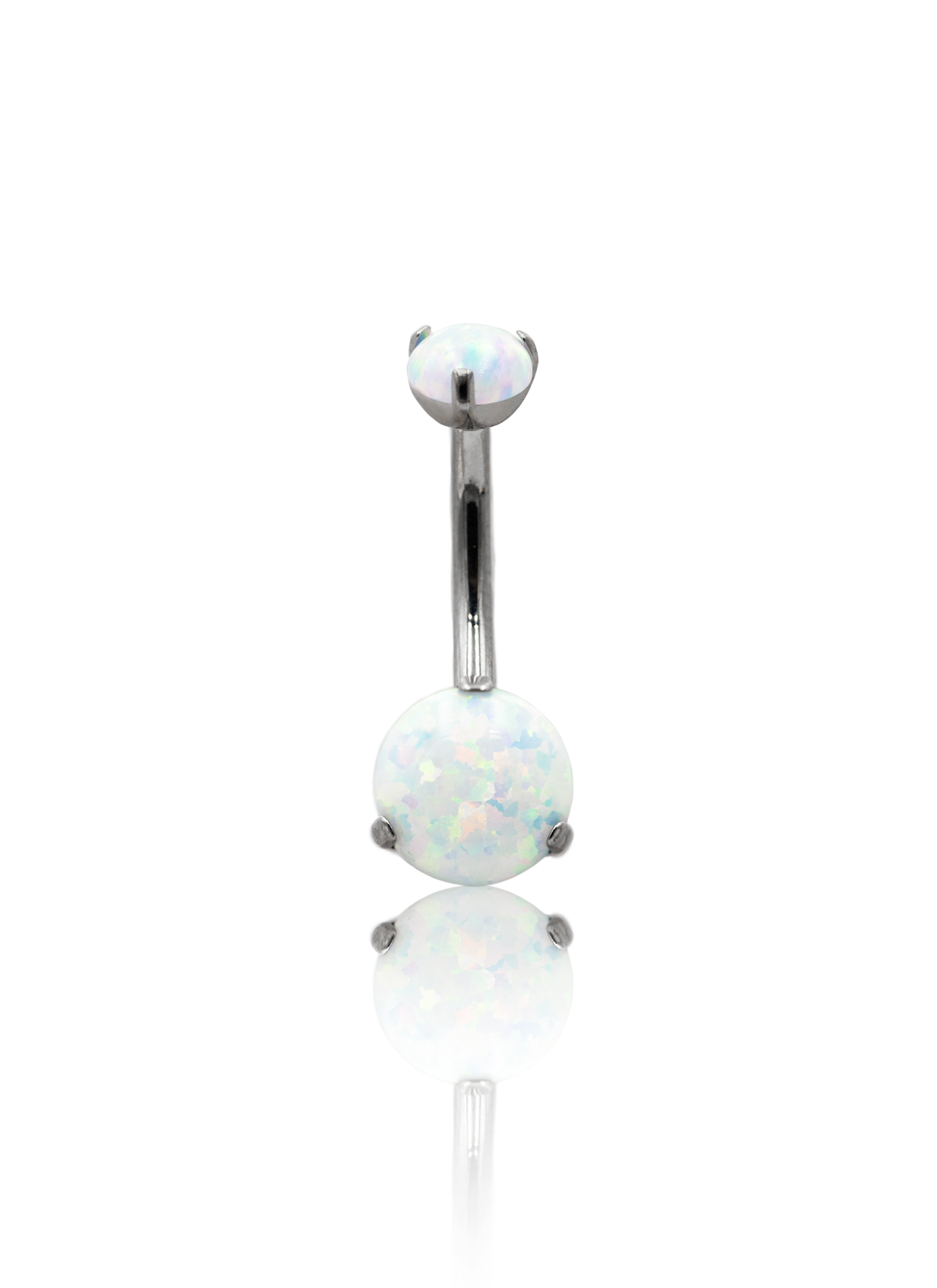 Kolczyk do pępka "Clear sky" - tytanowy kolczyk z jasnym opalem