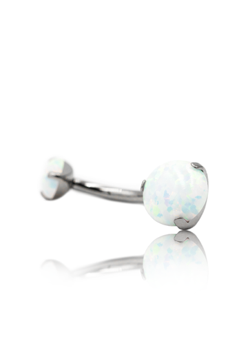 Kolczyk do pępka "Clear sky" - tytanowy kolczyk z jasnym opalem