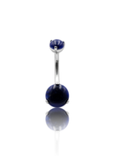 Kolczyk do pępka "Deep blue" - tytanowy kolczyk