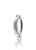 Navel ring "Empty space" - titanium earring with cubic zirconia