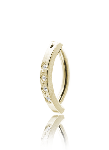 Kolczyk do pępka "Some zirconias" - anodyzowany tytanowy kolczyk z cyrkoniami