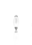 Earring "1 long stone white" - titanium labret with stones