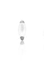 Kolczyk do ucha "1 long stone white" - tytanowy labret z kamieniami