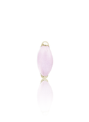 "1 long stone pink" ear stud - anodized titanium labret with stones
