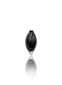 Earring "1 long stone black" - titanium labret with stones