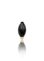 Kolczyk do ucha "1 long stone black" - anodyzowany tytanowy labret z kamieniami