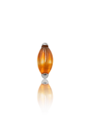 Earring "1 long stone orange" - titanium labret with stones