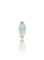Kolczyk do ucha "1 long stone light green" - anodyzowany tytanowy labret z kamieniami