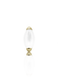 Kolczyk do ucha "1 long stone white" - anodyzowany tytanowy labret z kamieniami