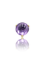 Kolczyk do ucha "1 stone purple" - anodyzowany tytanowy labret z kamieniami