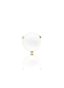 Kolczyk do ucha "1 stone pearl white" - anodyzowany tytanowy labret z kamieniami