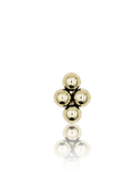 "4 is more" ear stud - anodized titanium cap