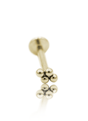 "4 is more" ear stud - anodized titanium cap