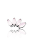 Kolczyk do ucha "4 stone pink" - tytanowy labret z kamieniami