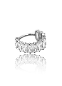 "Big zirconias" earring - titanium clicker with zirconias