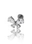 Kolczyk do ucha "Clear butterfly" - tytanowy labret z motylem z cyrkoniami