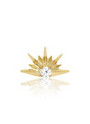 "Clear sunset" earring - gold titanium labret with zircon