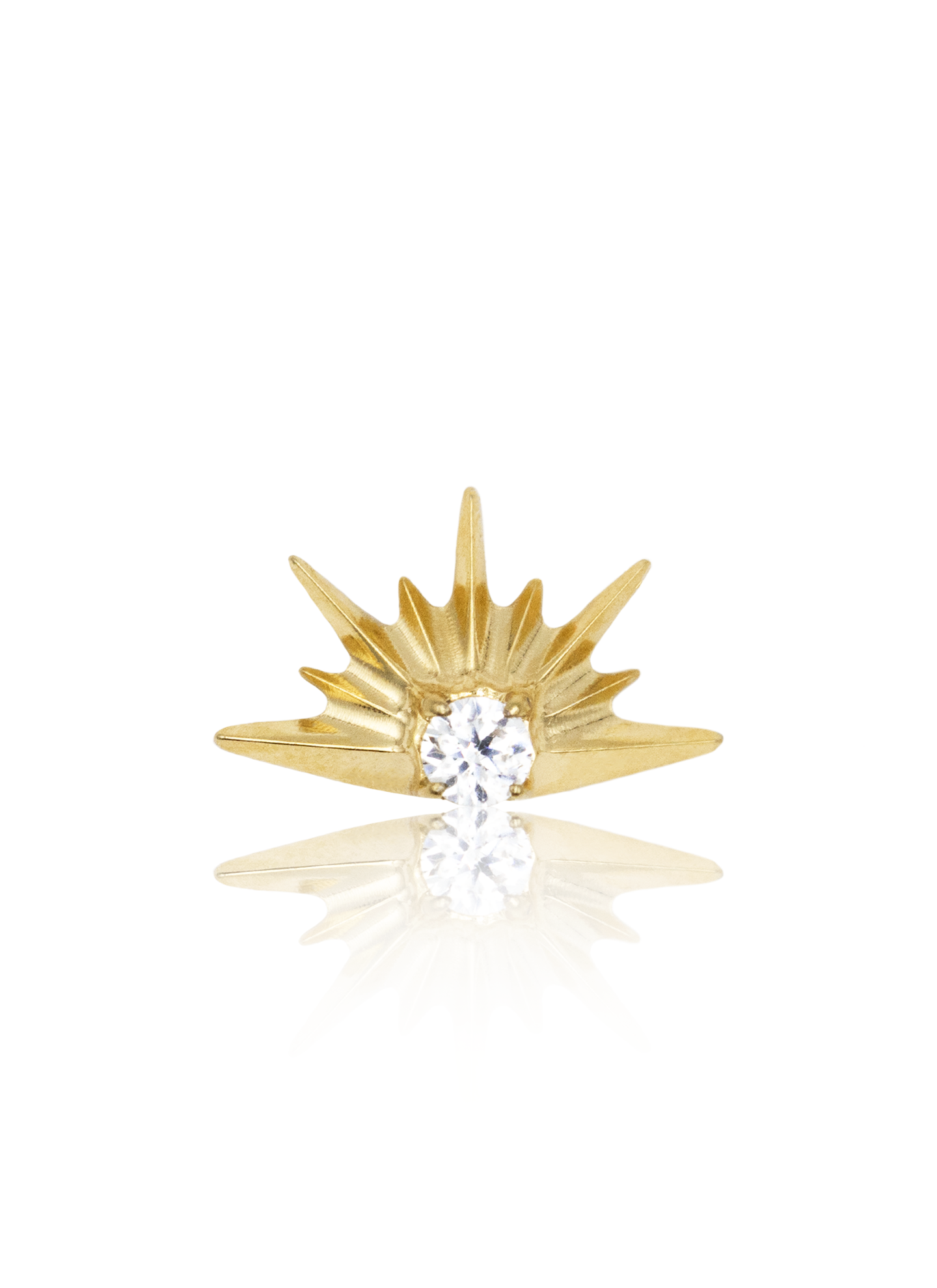 Kolczyk do ucha "Clear sunset" - tytanowy labret z cyrkonią