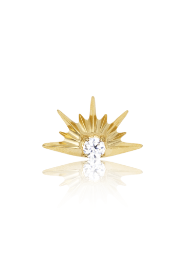 Kolczyk do ucha "Clear sunset" - tytanowy labret z cyrkonią