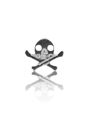 Kolczyk do ucha "Cool skull" - tytanowy labret czaszka