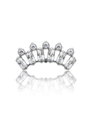 Kolczyk do ucha "Crown for U" - tytanowy labret z cyrkoniami