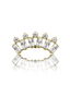 Kolczyk do ucha "Crown for U" - anodyzowany tytanowy labret z cyrkoniami